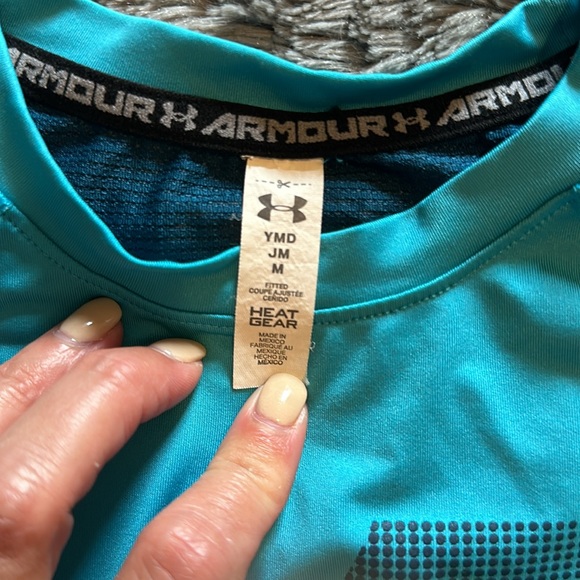 Boys Under Armour Heat Gear T Shirt - Picture 3 of 5